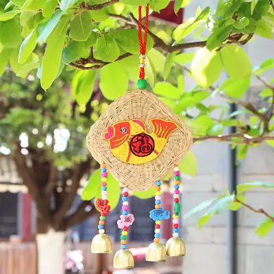 Ethnic style handmade wind chime pendant Fu fish decorations Yunnan Lijiang characteristic hanging decoration creative cartoon home decoration