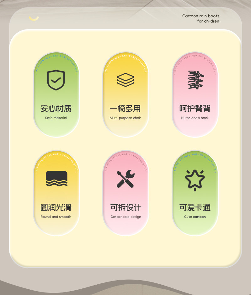 Sturdy Toddler Dining Chair: Thickened, Non-Slip, Easy-Clean Plastic - Detail image 4