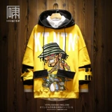 Комплект в стиле хип-хоп с капюшоном, металлическая толстовка, куртка, в стиле панк