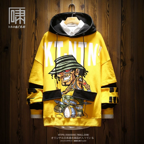 Комплект в стиле хип-хоп с капюшоном, металлическая толстовка, куртка, в стиле панк