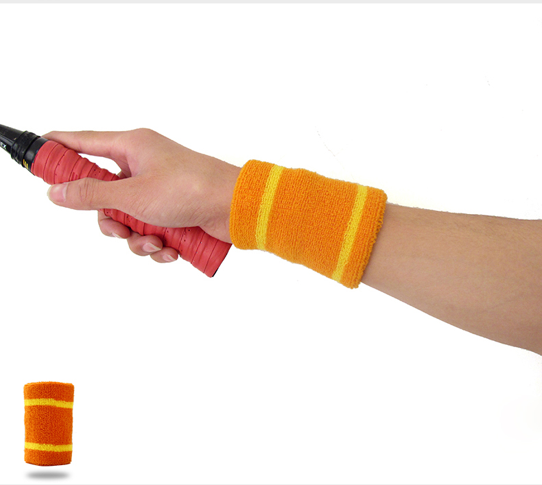 Săn bắn tiêu chuẩn thể thao bảo vệ vải terry vải cotton chất liệu cổ tay cầu lông ping pong thể thao dây đeo cổ tay mềm thấm mồ hôi và khô nhanh nam nữ - Dụng cụ thể thao băng quấn đầu gối chạy bộ