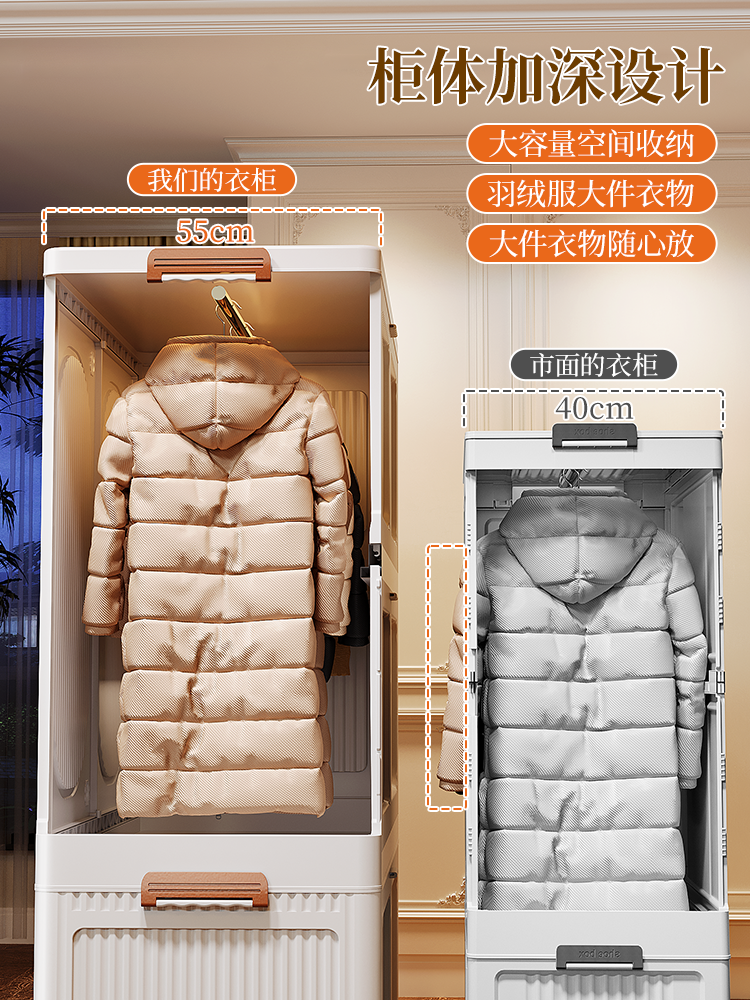 Clothes Storage Cabinet, Storage Cabinet, Home Use, Quick Installation, Baby and Children's Simple Wardrobe, Baby Bedroom Small Wardrobe