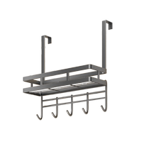 Hook behind the door entrance hall coat and hat artifact wall-mounted wall storage rack punch-free bedroom wardrobe side-hanging clothes hanger
