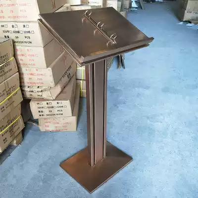 Real estate floor-to-ceiling billboard Rose gold contract publicity rack Recipe page turning display rack Loose-leaf album information desk