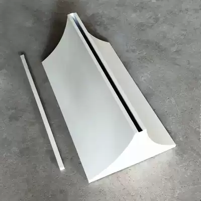 Iron baked white paint curved advertising base modern simple mall store Square custom curved advertising stand