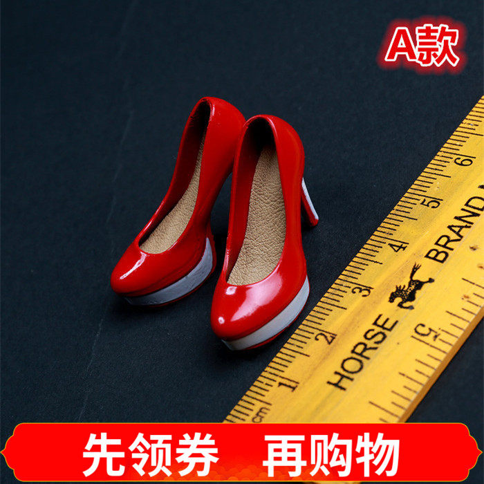 1 6 soldiers female doll accessories heightening high heel shoes suitable Phicen all-coated rubber steel bone female body spot