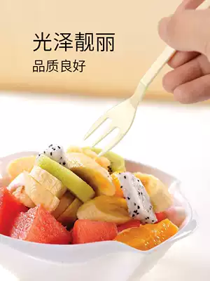 Trumpet flower commonly used disposable transparent fruit fork fruit thorn fruit fork Cake fork food fork 4000 pieces