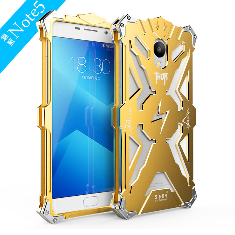 SIMON THOR Aviation Aluminum Alloy Shockproof Armor Metal Case Cover for MEIZU M5 Note