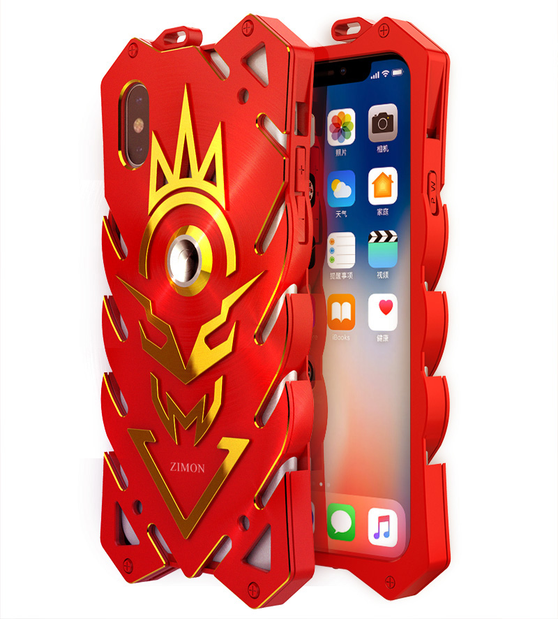 SIMON New THOR II Magnetic Bracket Aviation Aluminum Alloy Shockproof Armor Metal Case Cover for Apple iPhone X