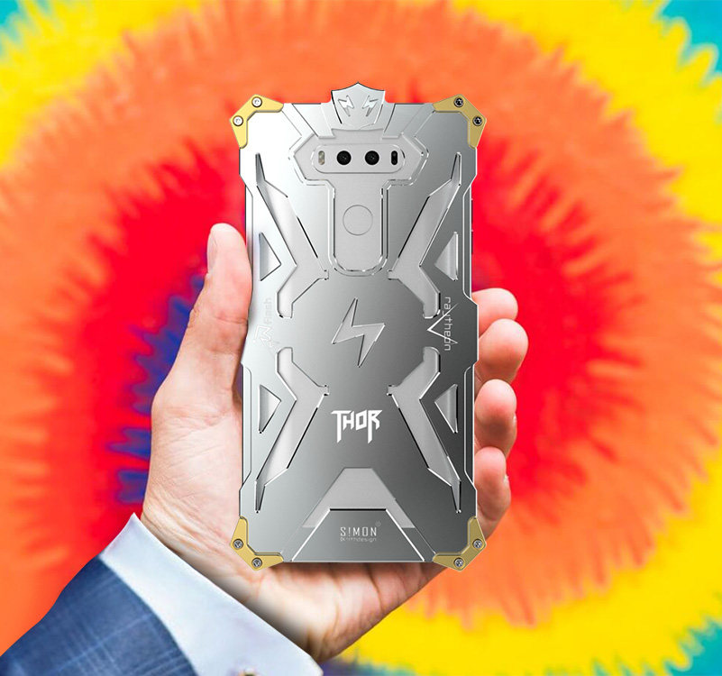 SIMON THOR Aviation Aluminum Alloy Shockproof Armor Metal Case Cover for LG V20