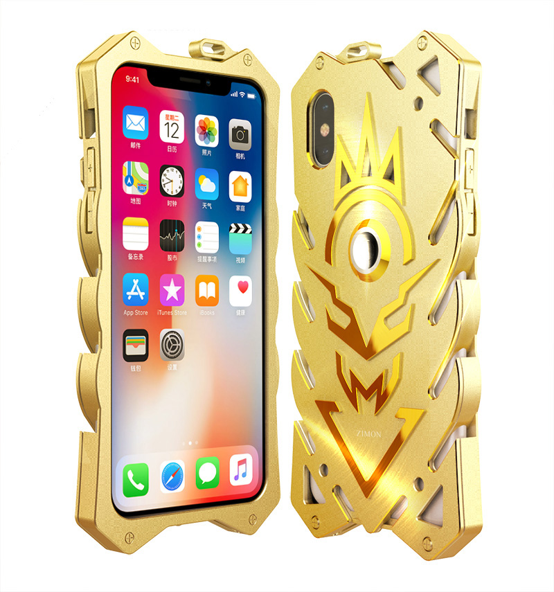 SIMON New THOR II Magnetic Bracket Aviation Aluminum Alloy Shockproof Armor Metal Case Cover for Apple iPhone X