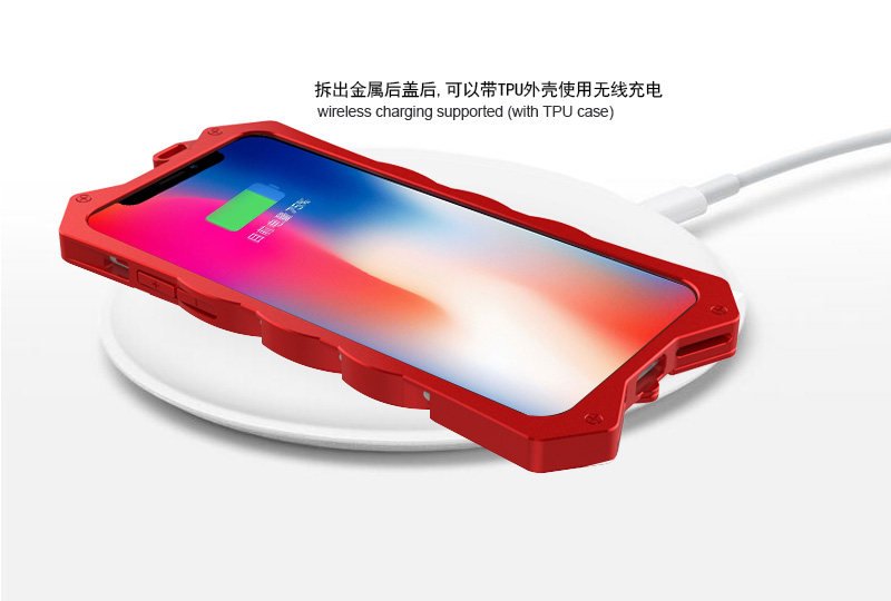 SIMON New THOR II Magnetic Bracket Aviation Aluminum Alloy Shockproof Armor Metal Case Cover for Apple iPhone X