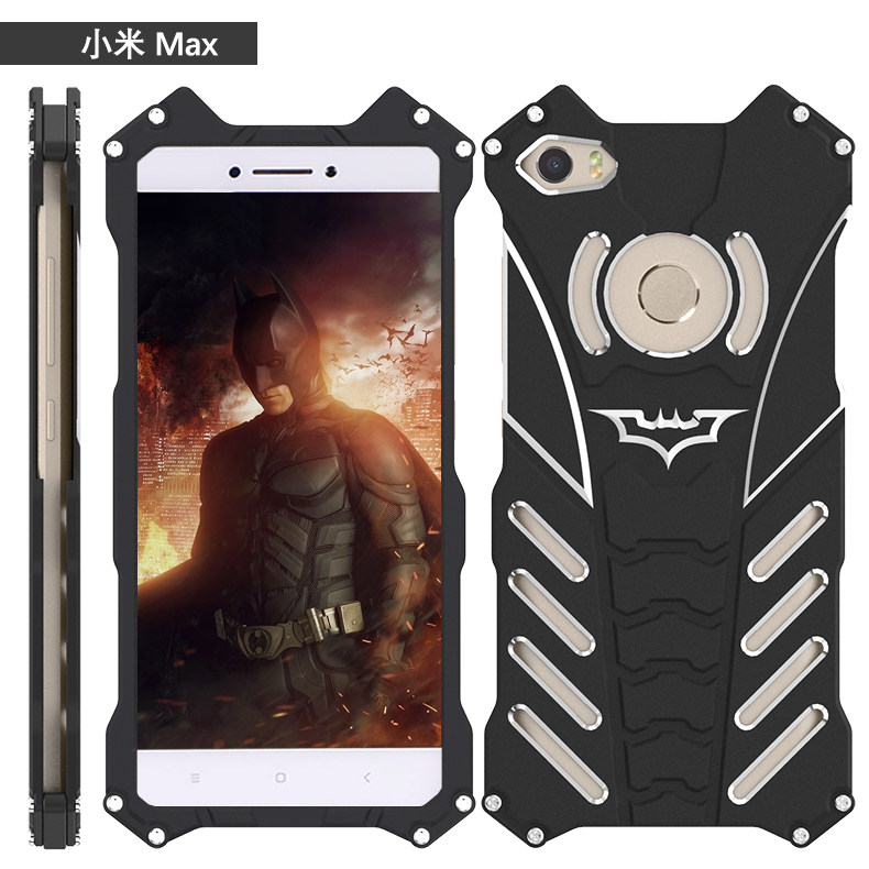 R-Just Batman Shockproof Aluminum Shell Metal Case with Custom Stent for Xiaomi Mi Max