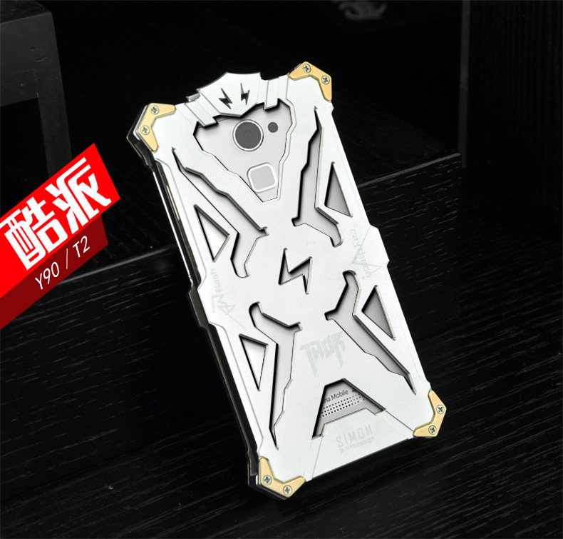 SIMON THOR Aviation Aluminum Alloy Shockproof Armor Metal Case Cover for Coolpad Y90