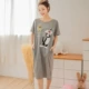 Phiên bản Hàn Quốc của các quý cô váy ngủ cotton rộng rãi chất béo mm đồ ngủ mùa hè sinh viên dài đoạn ngắn tay ngọt ngào kích thước lớn váy ngủ mùa đông