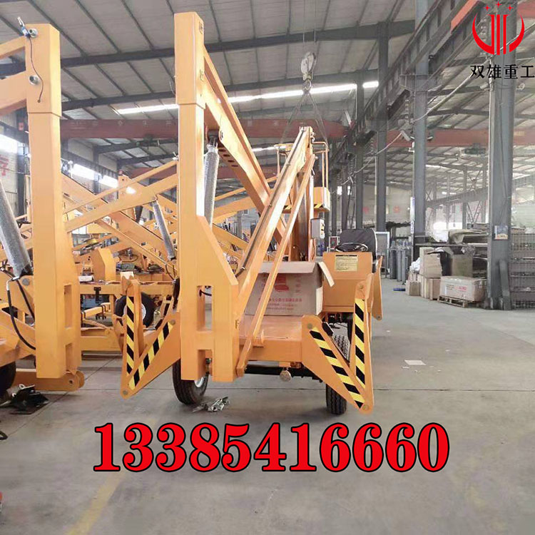 Street lamp mounted lift 360 degree rotating mobile platform elevator diesel engine cell mobile lift