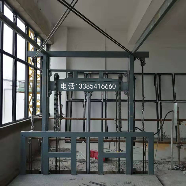 Guide rail ladder large factory on and off the cargo machinery hydraulic lift electric unloading platform wall hanging stairs