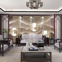 3D three-dimensional living room sofa wall panel new Chinese style TV background carbon crystal plate hotel tea room landscape decorative gusset plate