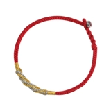 Оберег на день рождения, браслет из красной нити для влюбленных, браслет с одной бусиной ручной работы, плетеный защитный амулет, год кролика