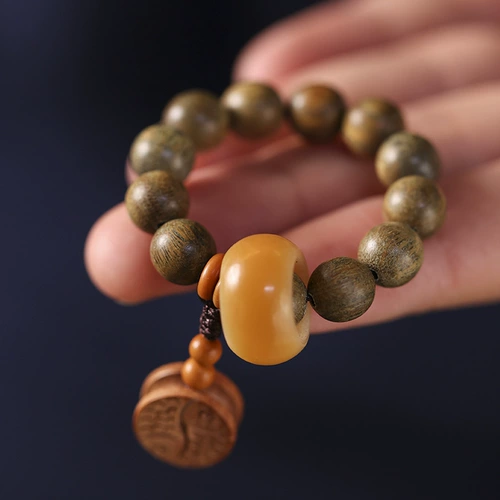 Натуральные четки из круглых бусин из сандалового дерева, четки бодхи, портативное украшение в руку для пальца из грецкого ореха, браслет из розового дерева