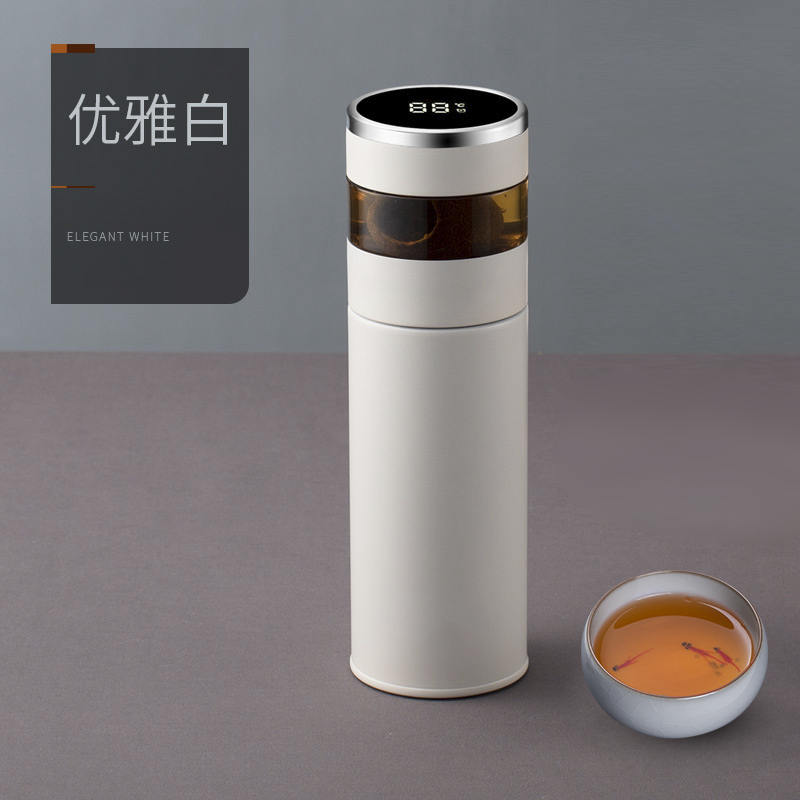 Xi type intelligent sensible temperature tea water separation thermos cup men's and women's gift box water cup