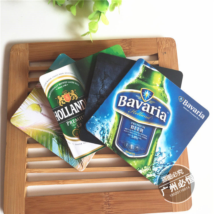 Customized various creative coasters Absorbent paper coasters Customized disposable paper cupSDF MDF non-slip placemat factory