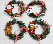 Christmas tree old PVC small flower ring window decoration holiday party New year Christmas hanging decoration props