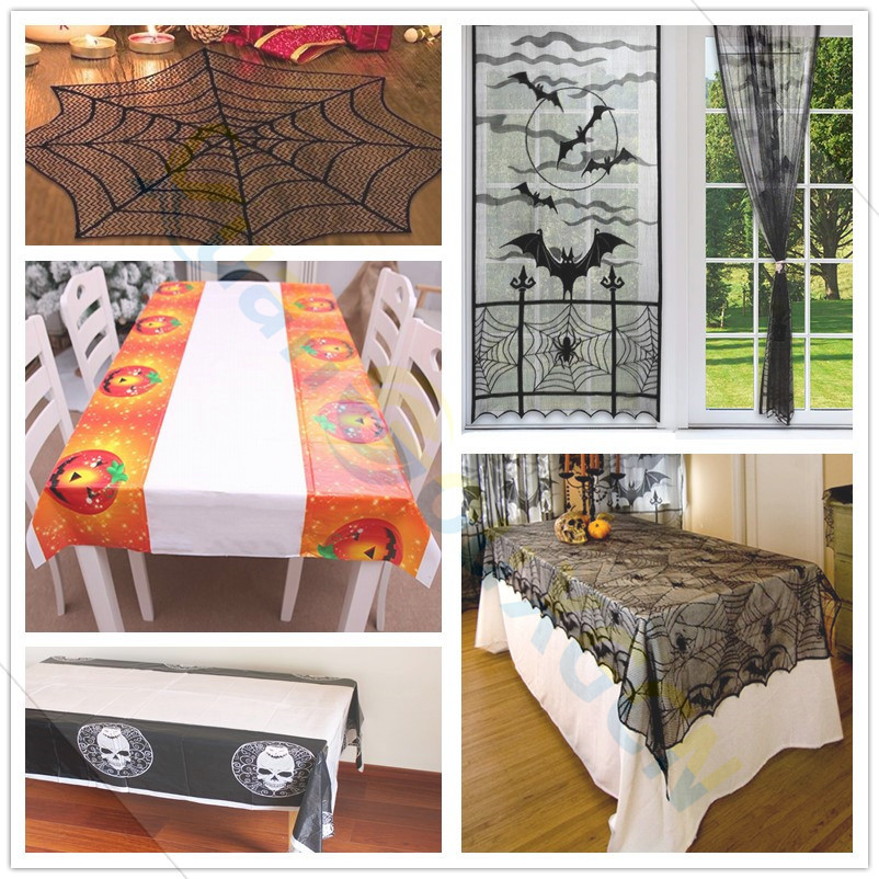 Halloween Decorations Lace Spider Web Tablecs Fabric Tablecs Bungree Bar Party Terror Venue Placement Props