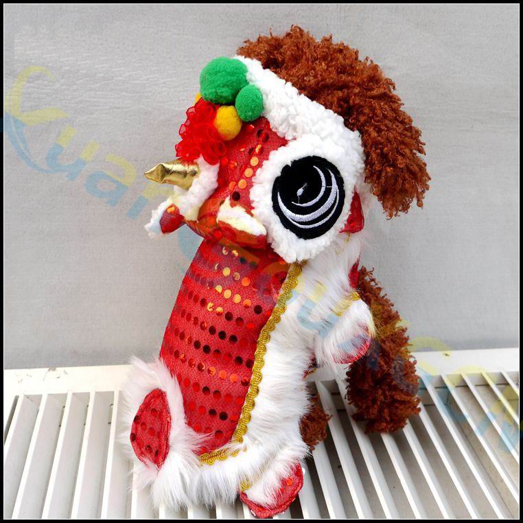 New Year Dance Lion Pet Costume Don's Wake Lion Dogs Suit Kitty for Lunar New Year clothes Little Medium Dog Autumn Winter Dog Clothes