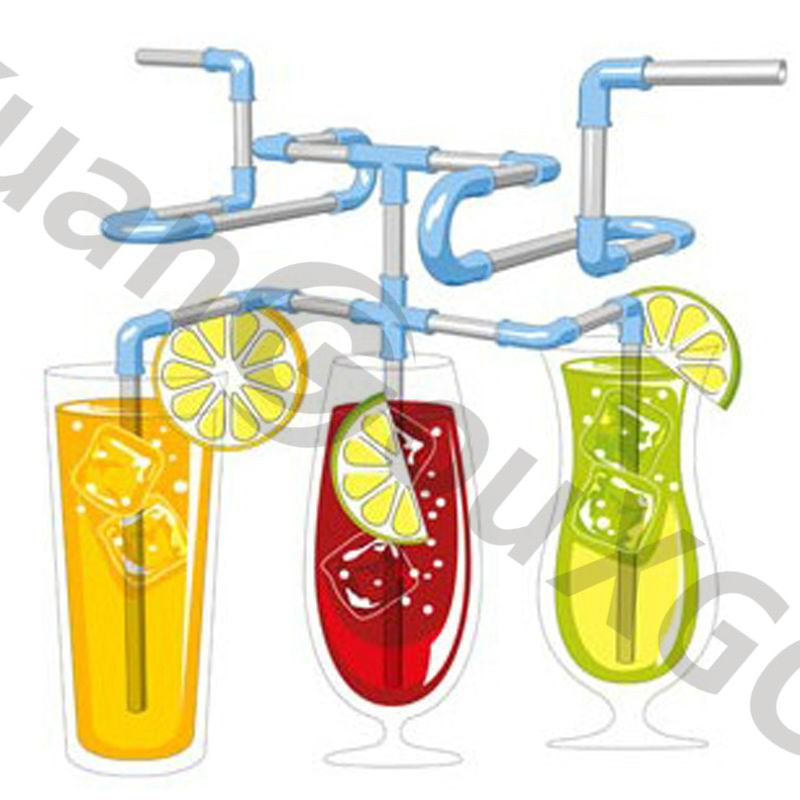 Creative casual combination DIY splicing Nightclub bar Art Fun straw Bar Pool party Lazy straw