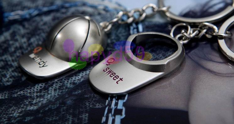 Tennis hat sun hat couple keychain cute personality cartoon couple keychain one price