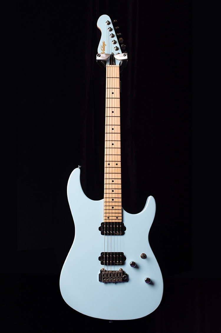 Guitar Squared Vintage Electric Guitar Blue V6M24LB clear cabin special price