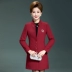 Áo khoác dài tay mùa thu cho mẹ 40-50 tuổi 2019 áo khoác dài cho nữ trung niên mới - Quần áo của mẹ những bộ đồ mặc nhà thanh lịch tuổi trung niên Quần áo của mẹ