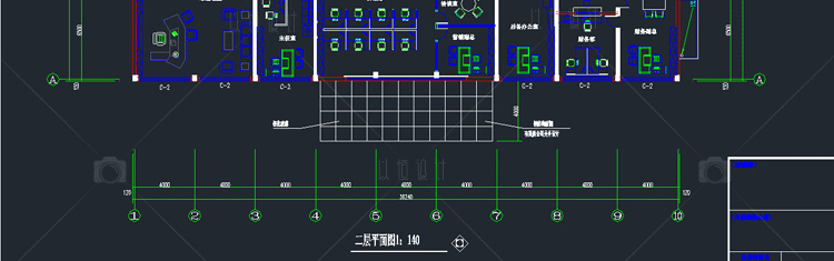 C07-工装办公空间办公室写字楼CAD施工图 效果图 原创设计...-21