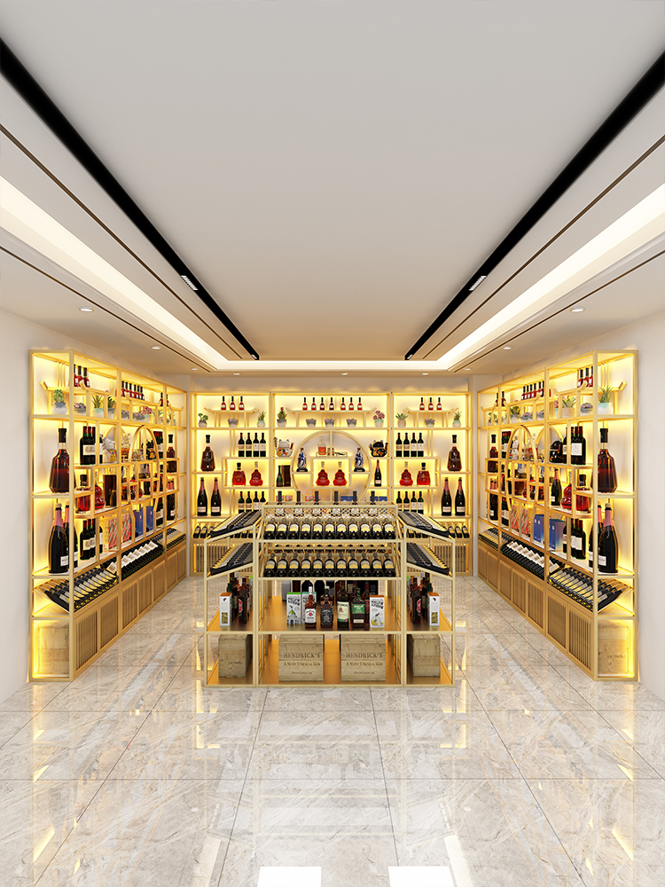 Red Wine Cabinet Show Commercial Wine Cabinet Display Cabinet Line Line Line Line Light Red Wine