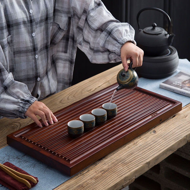 In heavy bamboo tea tray was home office building small tea tea sets of I and contracted kung fu tea tray In the living room