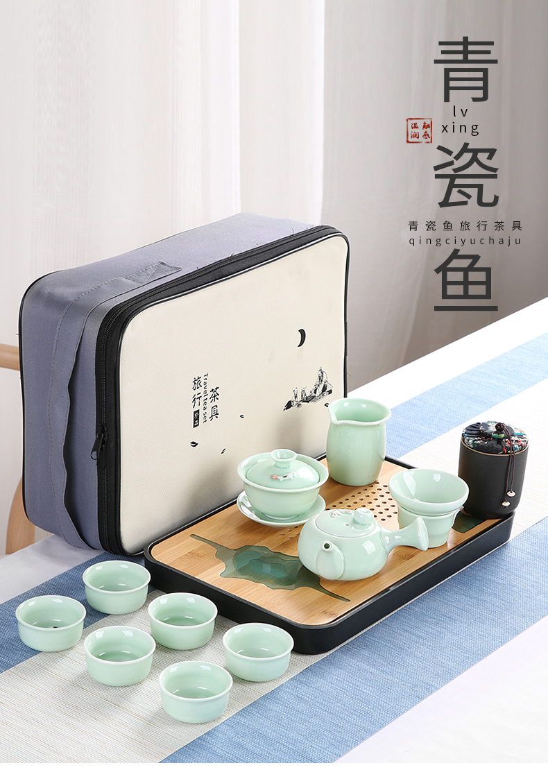 In building travel tea set teapot teacup is suing tour charter to their bamboo household celadon kung fu tea tray