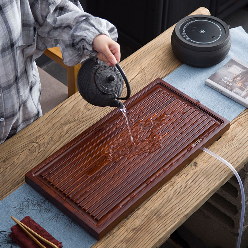 In heavy bamboo tea tray was home office building small tea tea sets of I and contracted kung fu tea tray In the living room