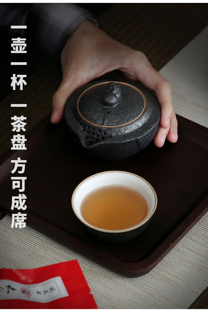 In building Chinese heavy bamboo tea tray storage type tea tray was dry home bamboo bearing small pot pot of water