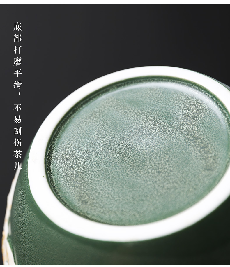 In floor loading ceramic seal pot Chinese style restoring ancient ways with loose tea caddy fixings tank tea barrel storage POTS