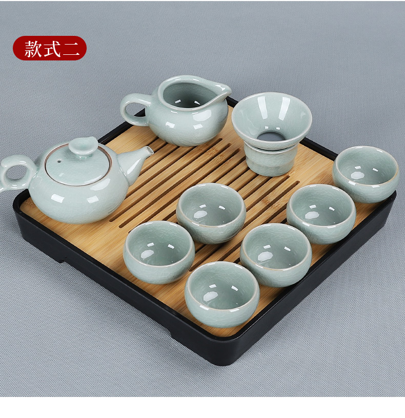 In building the European - style components of a complete set of tea service suit household contracted and I kungfu tea sets kunfu tea tea tray