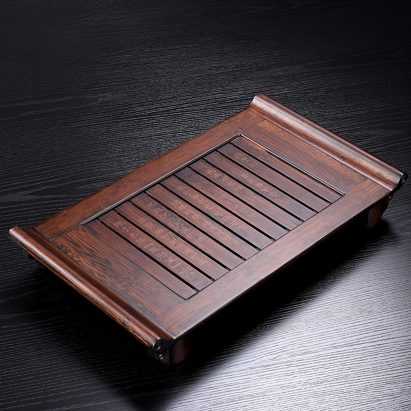 In building solid wood tea tray household bamboo kung fu tea sets tea tray saucer contracted water tray drawer drainage