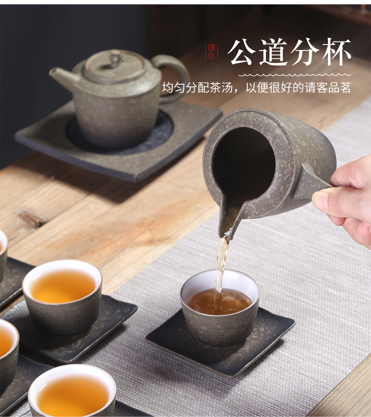 In building coarse ceramic tea set Japanese dry stage of a complete set of ceramic kung fu tea set cup pot home tea cups