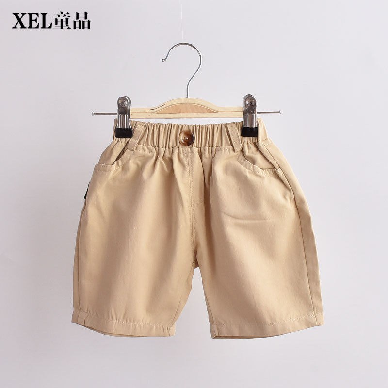 Children's shorts boy summer thin section outerwear five-point pants pure cotton loose trendy summer casual Korean style western style pants