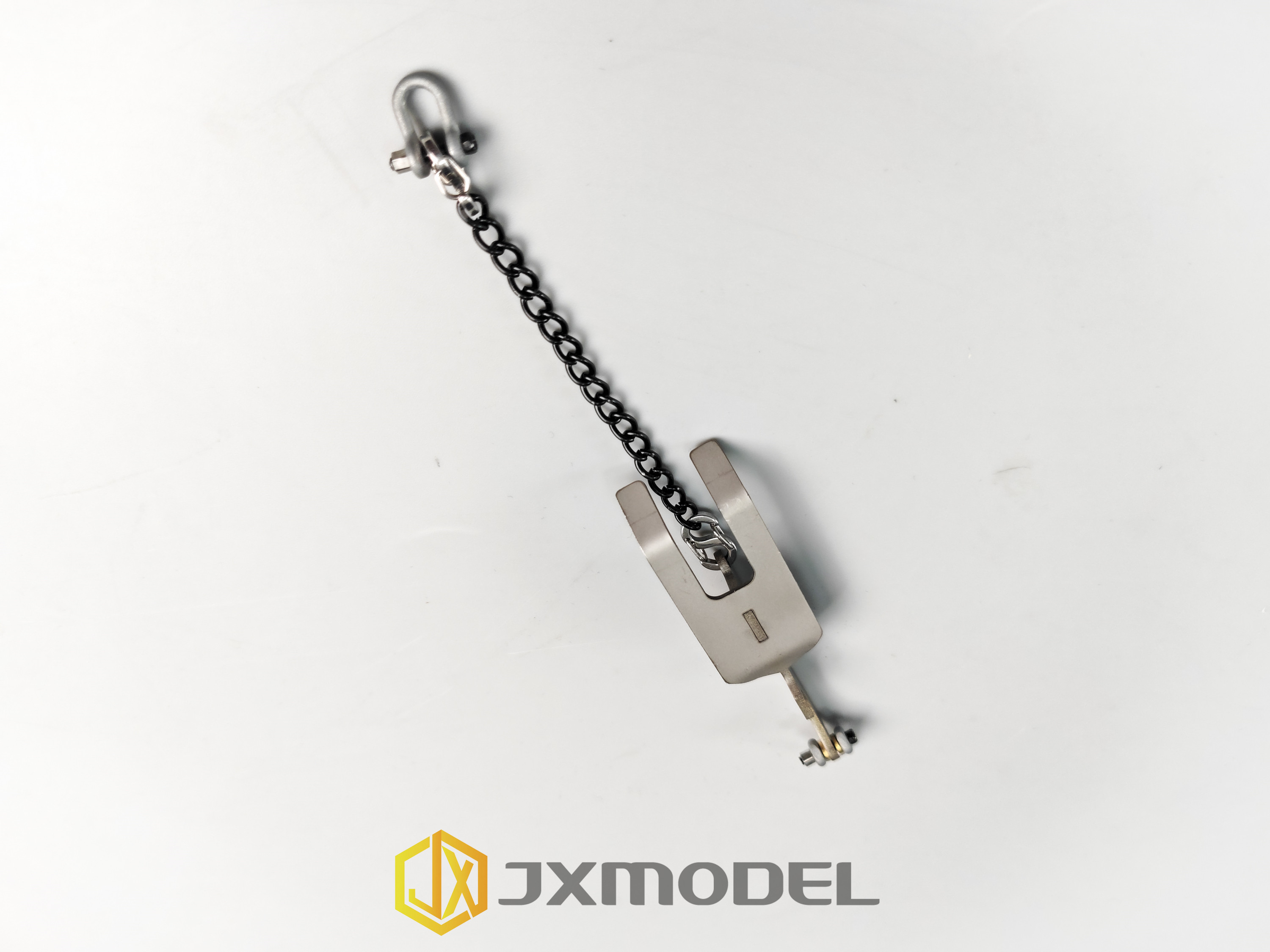 1 Set Edelstahl-Schwerkraft-Selbstentladungs-Hebezugkette mit Hebevorrichtung für RC 1/14 Maßstab LKW Auto Kran Erweiterungsteile – Detail 4