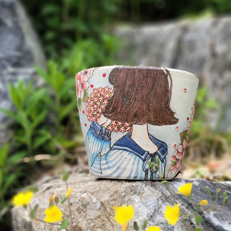 B (Taobao live)The Golden sisters fleshy Kocera coarse pottery personality flower pot 0405 Hyperlink 19