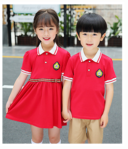 Gegexing mẫu giáo quần áo mùa hè đồng phục học sinh tiểu học sinh viên ngắn tay lớp dịch vụ gió Anh hiệu suất mùa hè quần áo tùy chỉnh váy trẻ em