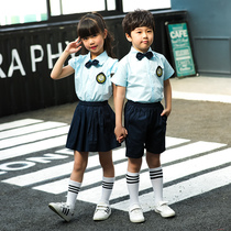Kindergarten garden clothes summer new childrens British college style class clothes performance clothes graduation clothes primary school uniform suits