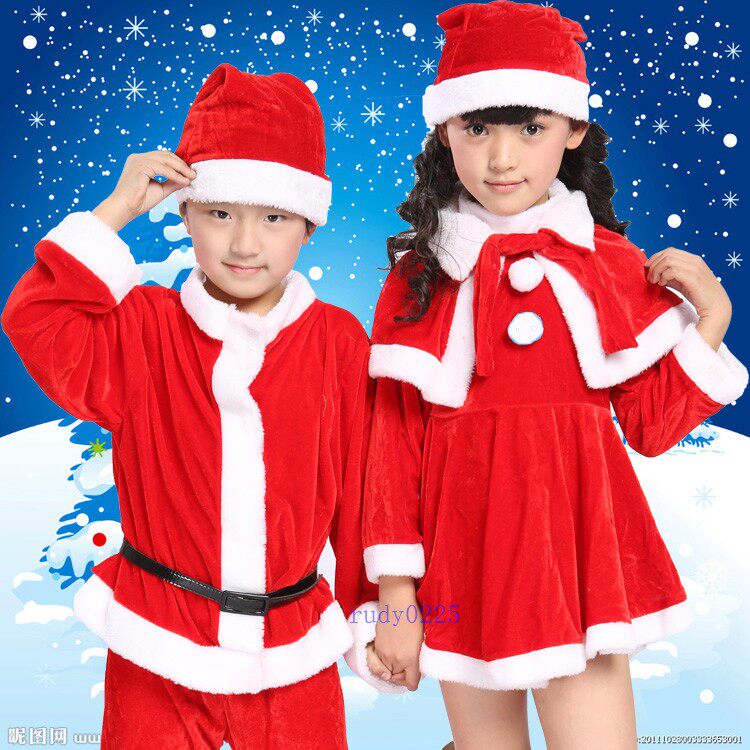 Children's Christmas Costumes Children's Dress Up Girls Show Boys Costumes Children's Costumes Santa Claus Clothes