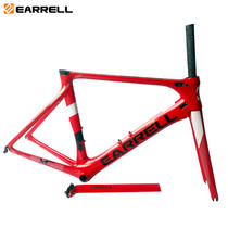 EARRELL Carbon Fiber Road Bike Frame Breaking Wind Frame Red Bright Light U Carbon Fiber